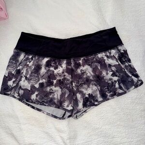 Lululemon Athletica Black and Cream Shorts